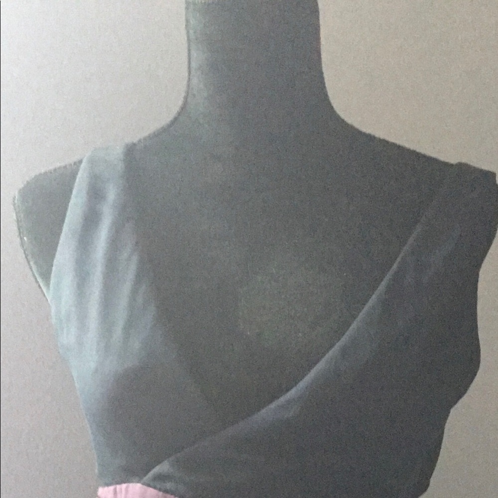 A blue Thread  dress.